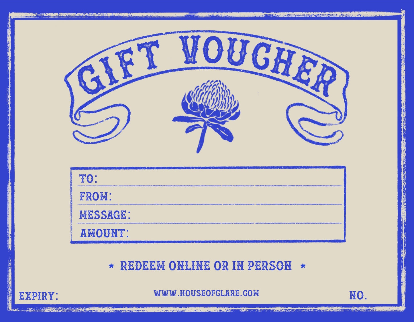 GIFT CARD HOUSE OF CLARE