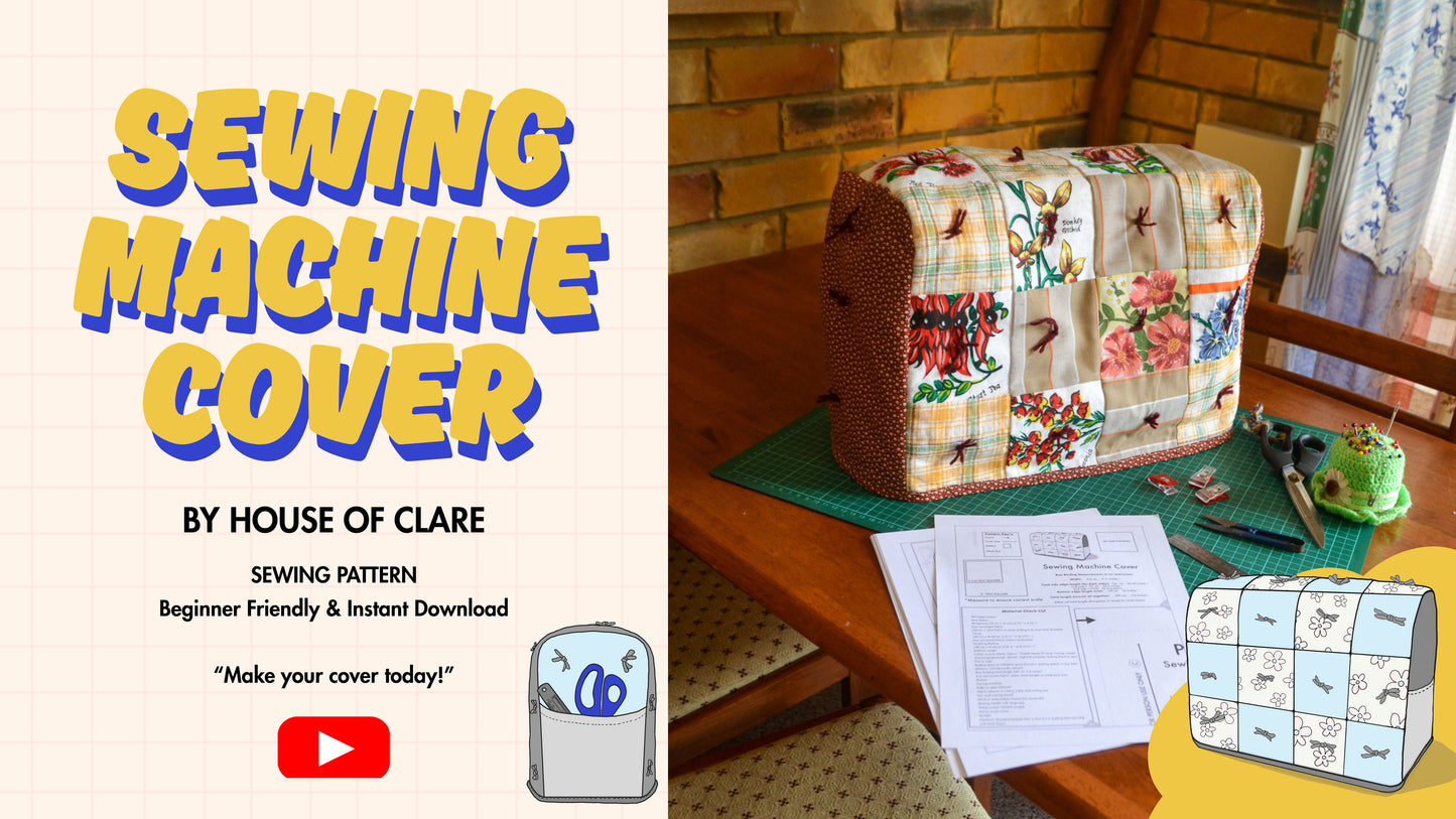Sewing Machine Cover | PDF Sewing Pattern + Video Tutorial