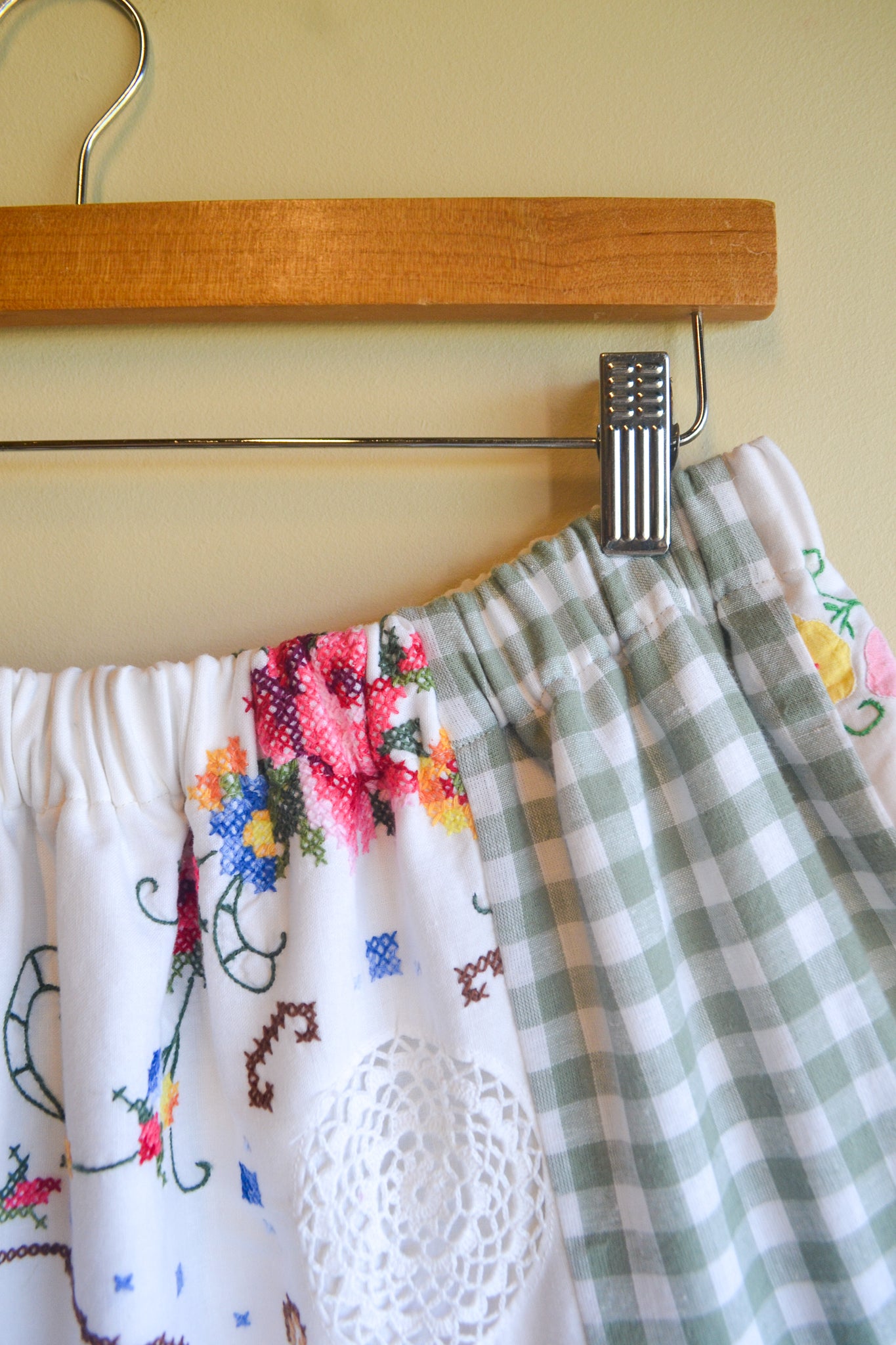 Tiered Patch Work Skirt | Embroidery | Large