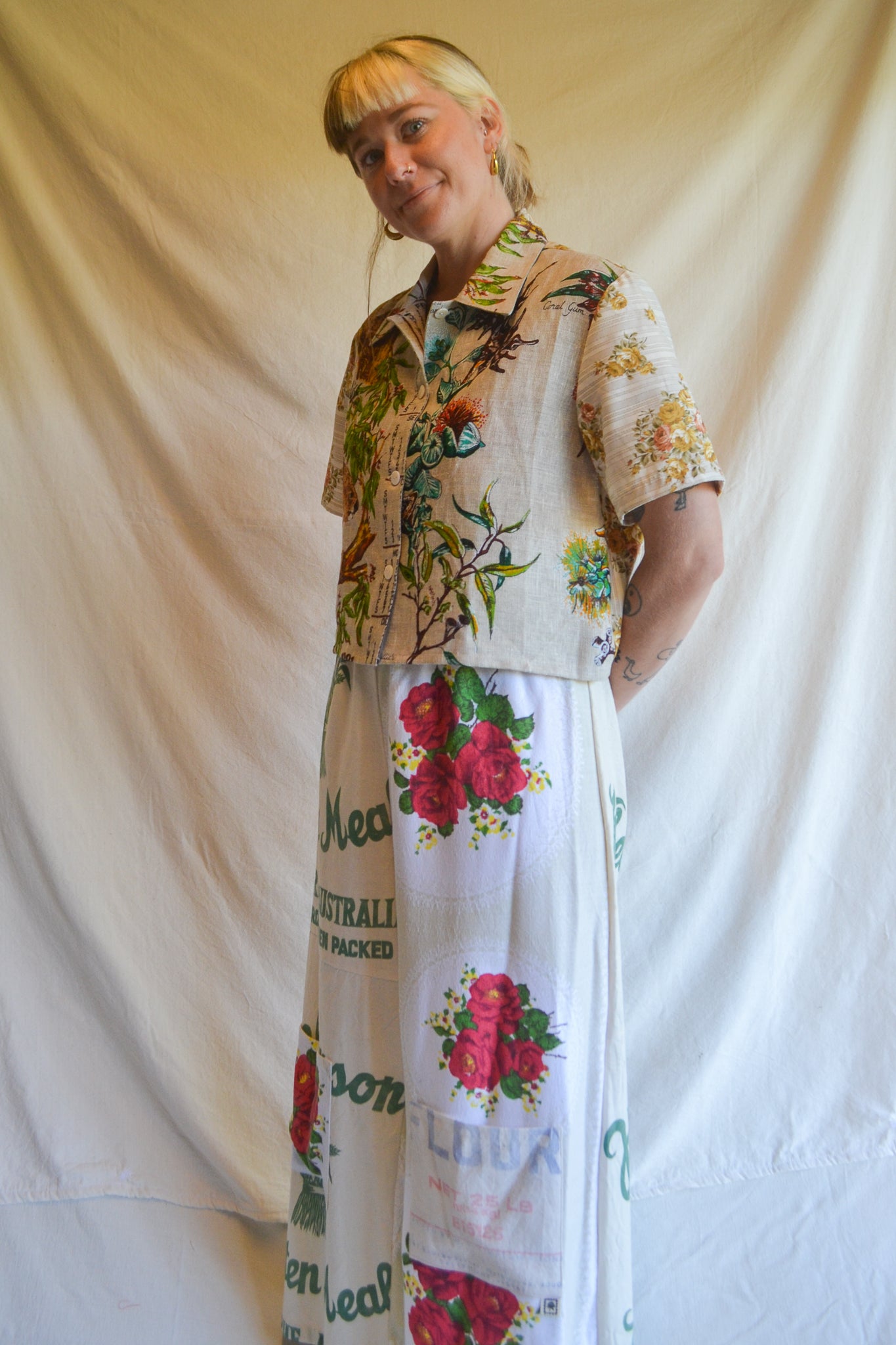 Long Patch Pant | Wheaten Roses | Large