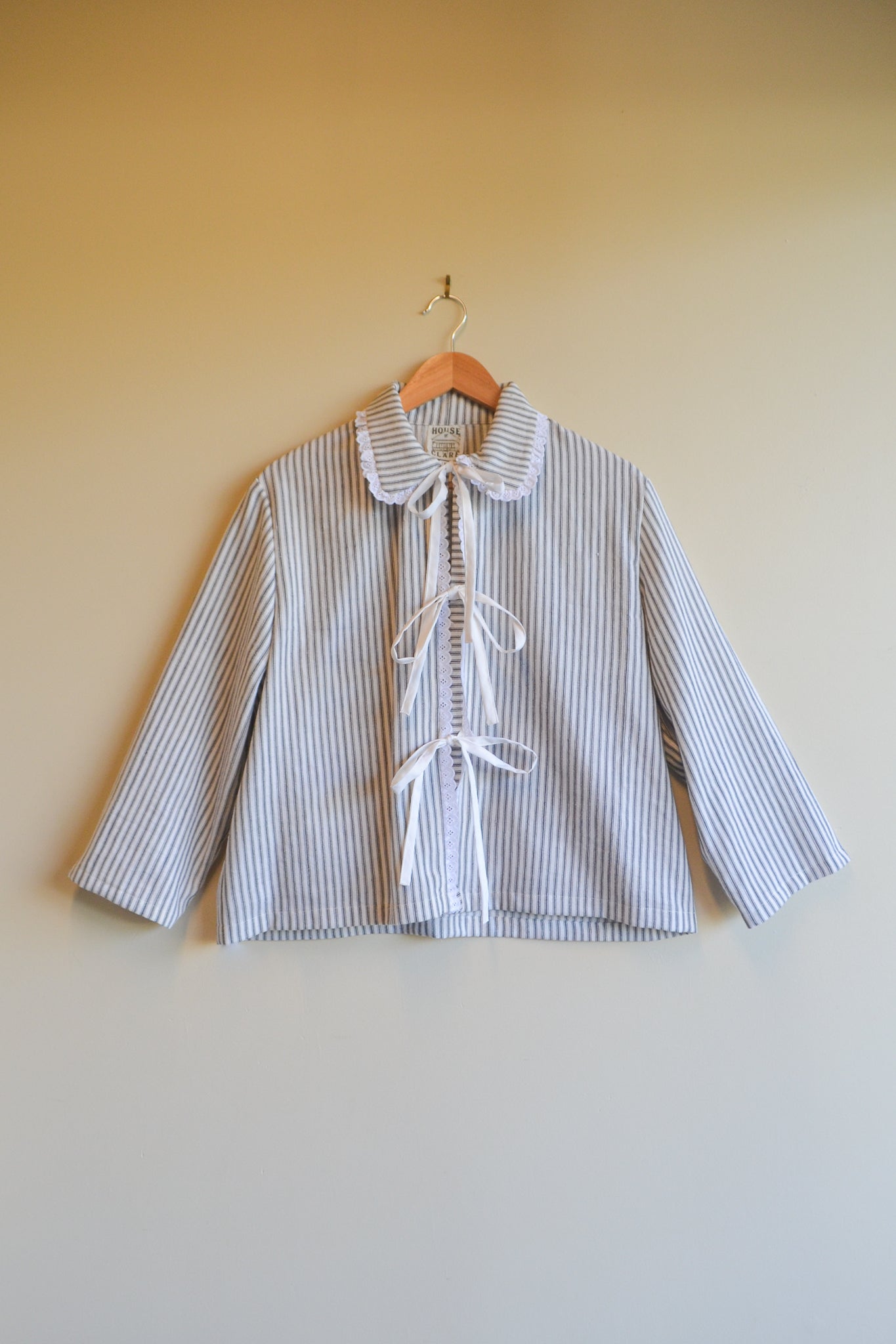 Tie Top | Stripey | Long Sleeve | Large 12au