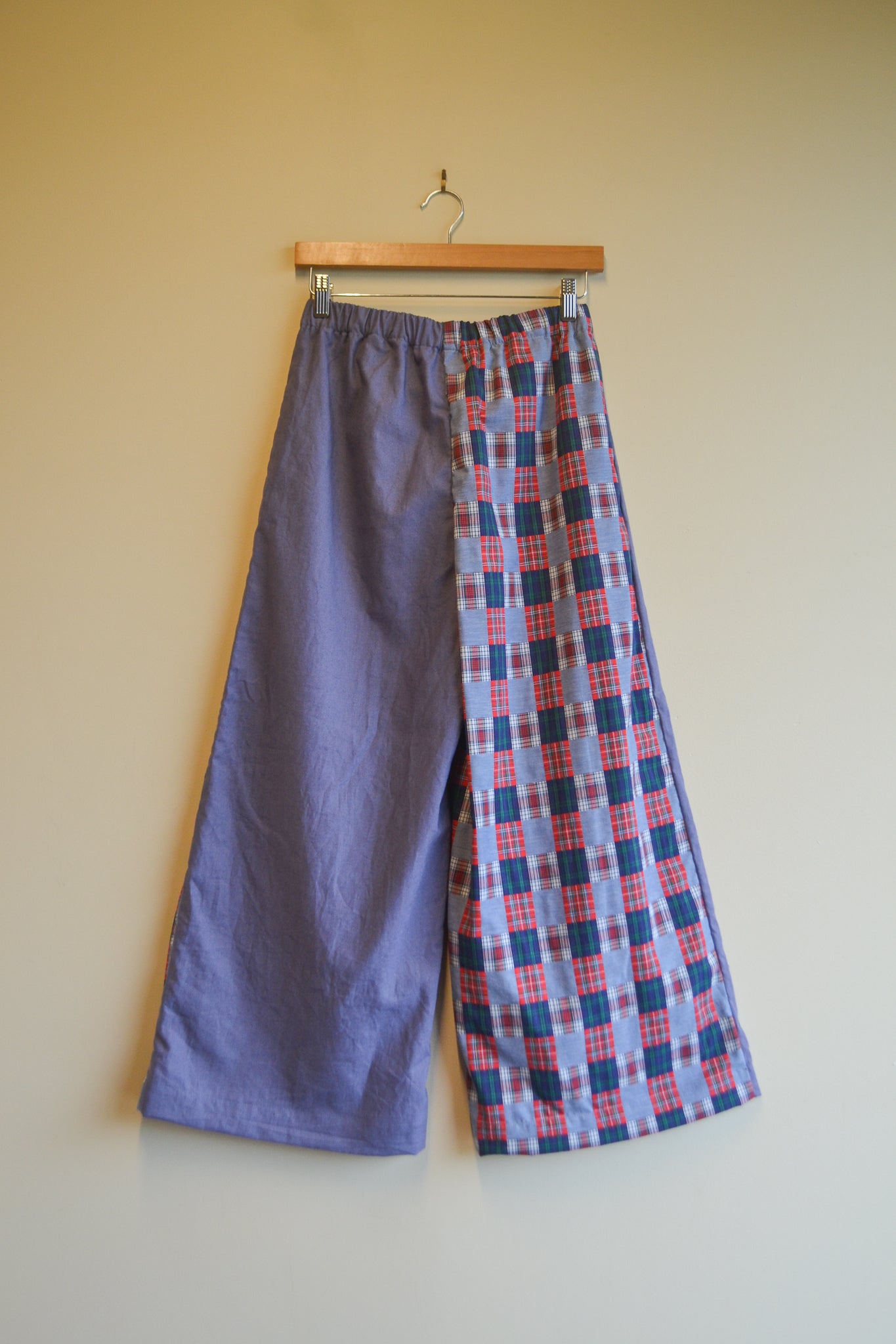 Long Patch Pant | Check Blue | Small