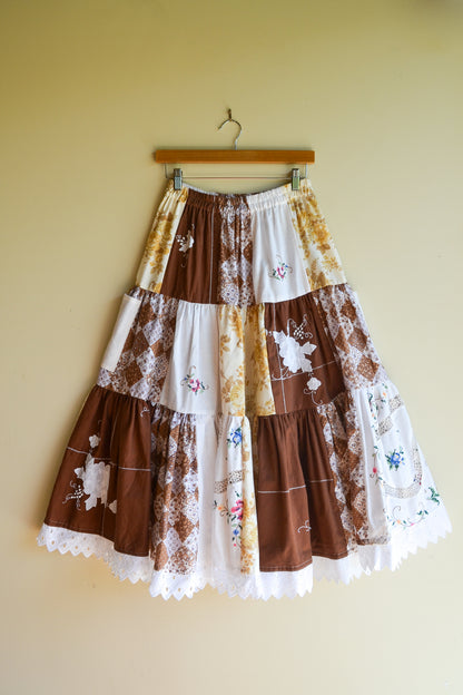 Tiered Patch Work Skirt | Autumn | Small