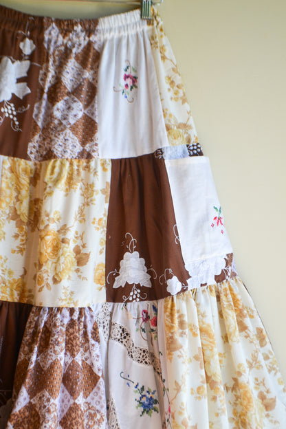 Tiered Patch Work Skirt | Autumn | Small