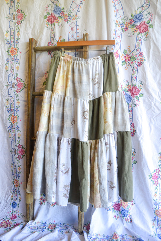 Tiered Patch Work Skirt | Autumn | Large