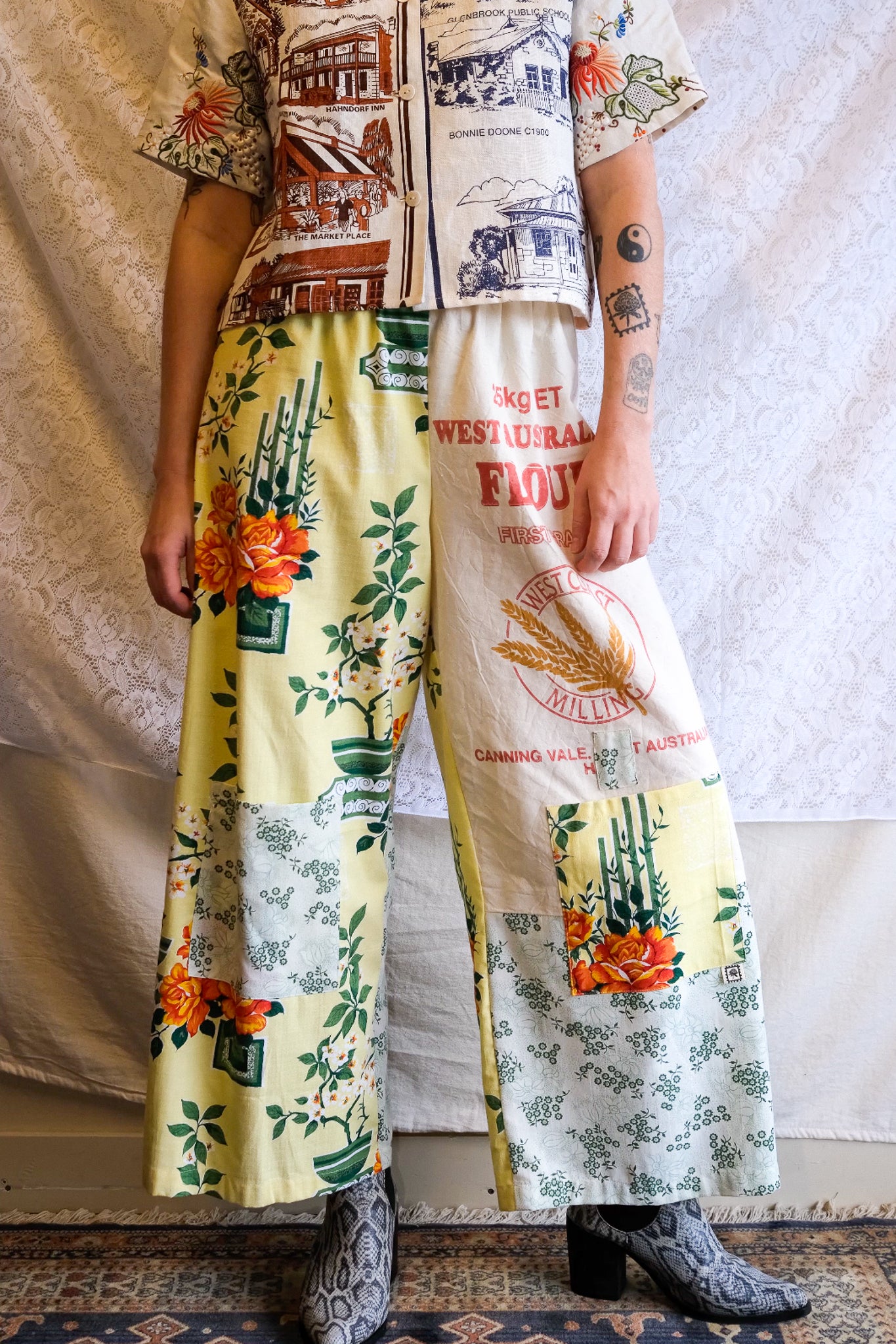 Long Patch Pant | Bamboo Bonsia | Medium