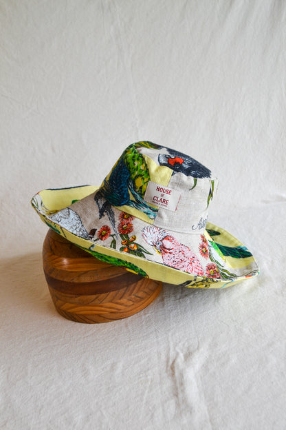 Wide Brim Hat | Birds | Medium
