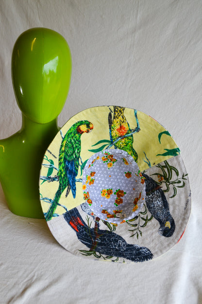 Wide Brim Hat | Birds | Medium