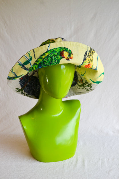Wide Brim Hat | Birds | Medium