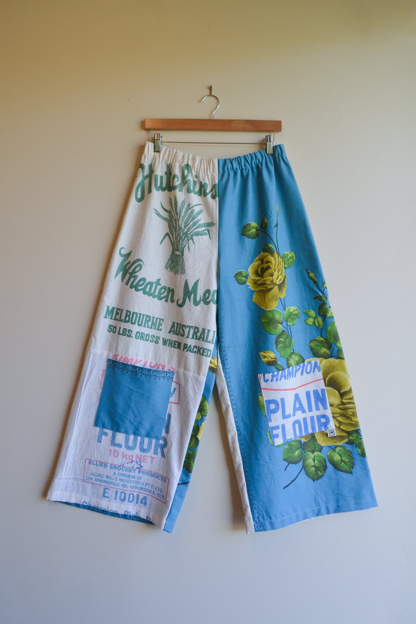 Long Patch Pant | Blue Rose Patch | Large