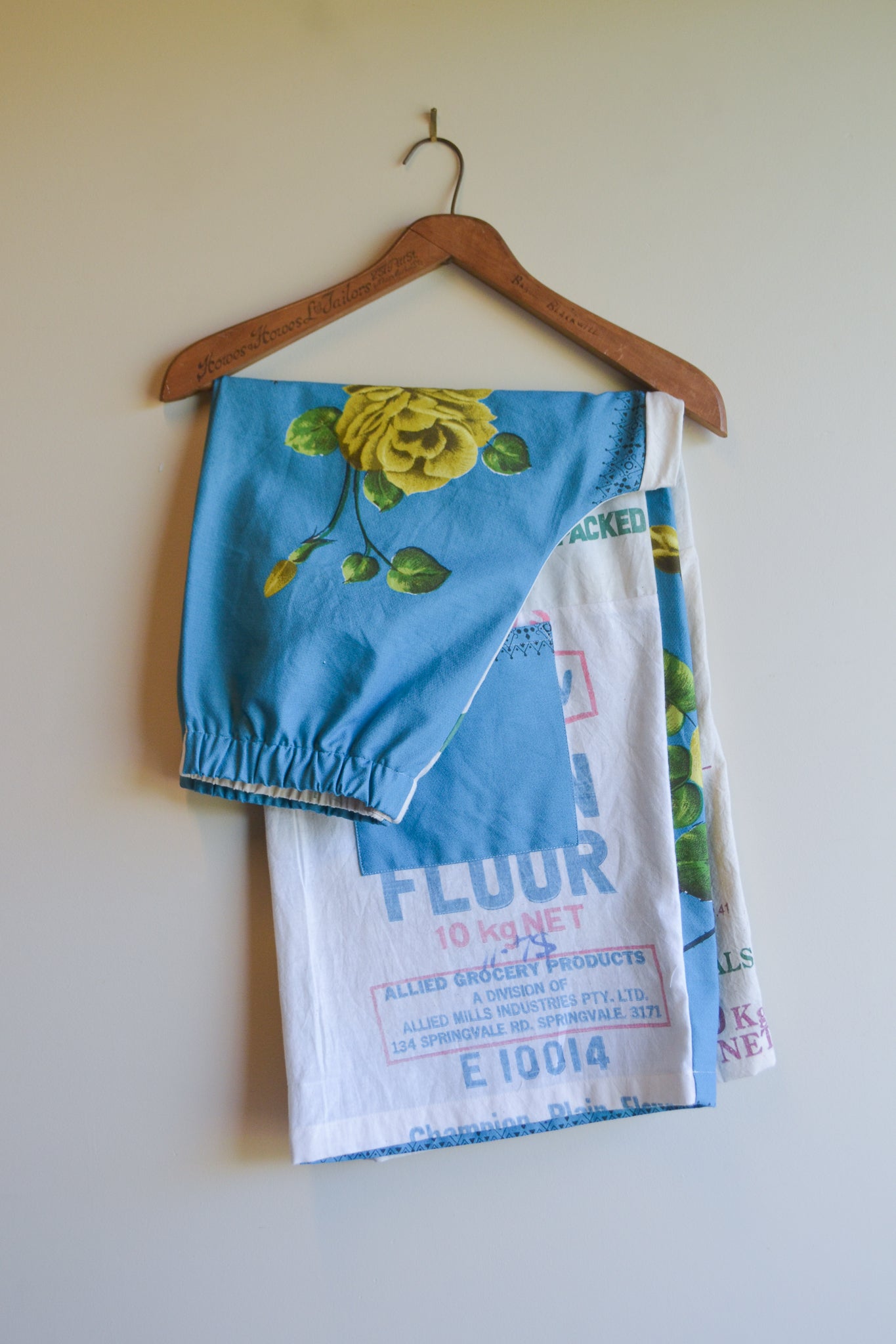 Long Patch Pant | Blue Rose Patch | Large