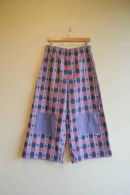 Long Patch Pant | Blue Check | Large