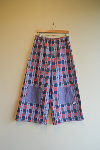 Long Patch Pant | Blue Check | Large