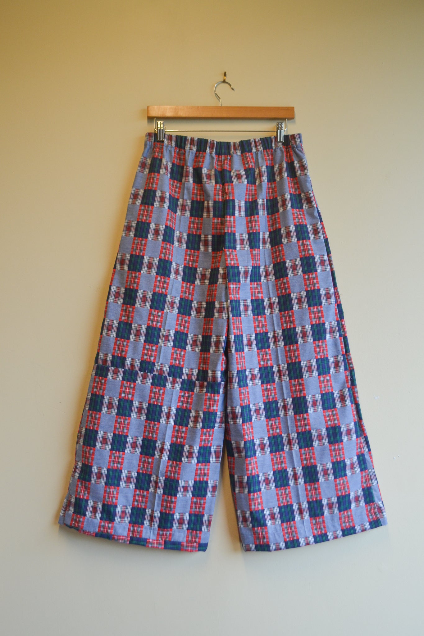 Long Patch Pant | Blue Check | Large