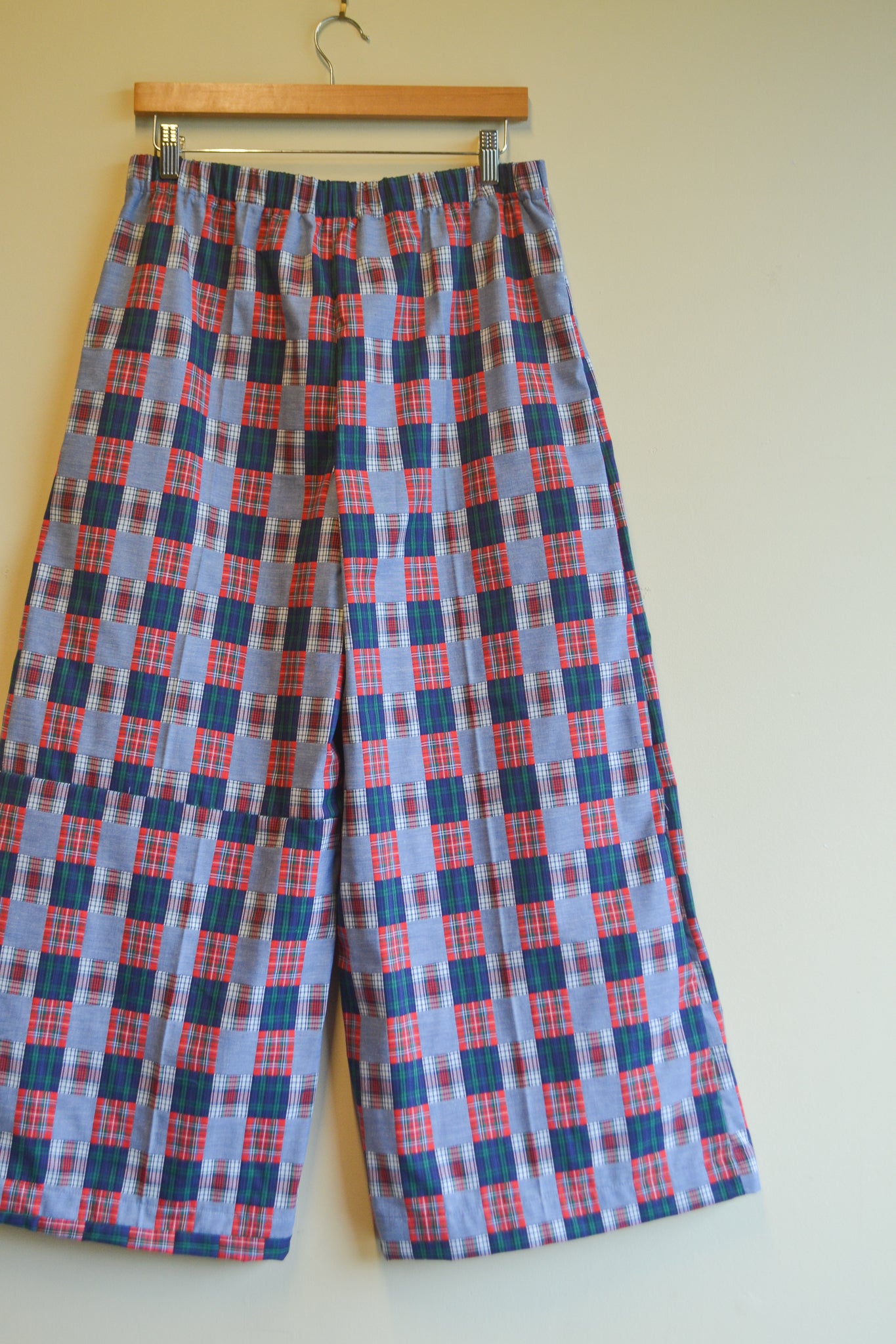 Long Patch Pant | Blue Check | Large