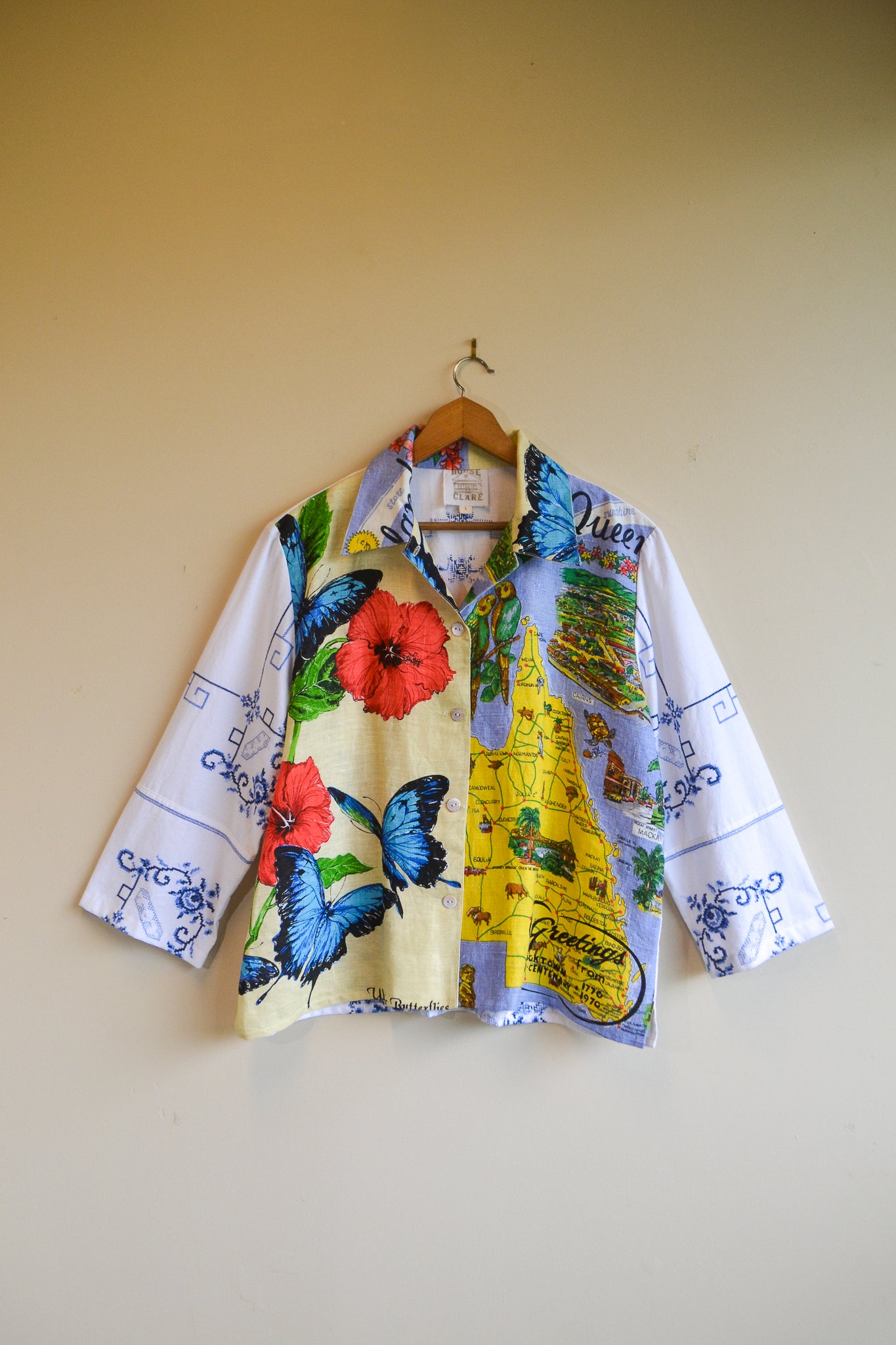 Button Up Shirt | Butterfly | Large