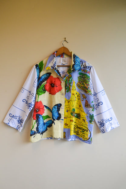 Button Up Shirt | Butterfly | Large