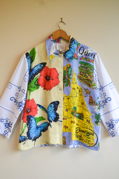 Button Up Shirt | Butterfly | Large