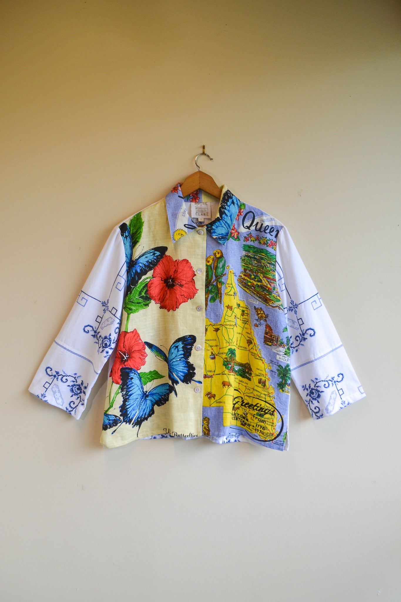Button Up Shirt | Butterfly | Large