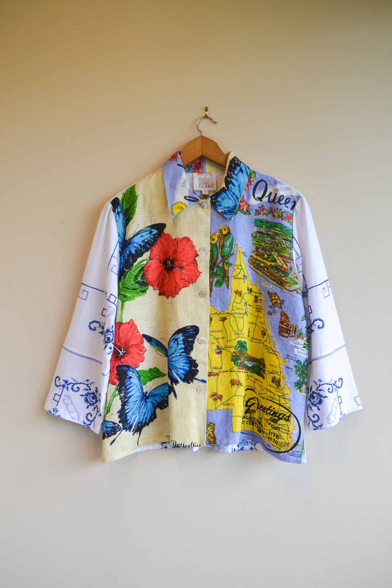 Button Up Shirt | Butterfly | Large