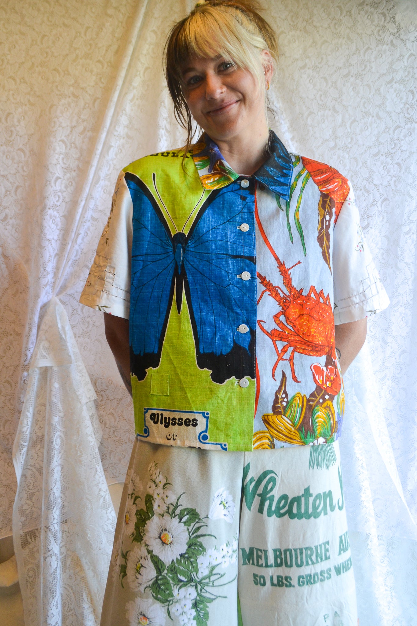Button Up Shirt | Butterfly Crab | XLarge
