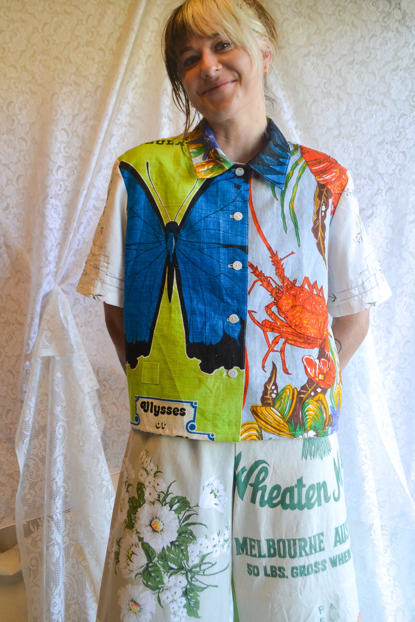 Button Up Shirt | Butterfly Crab | XLarge