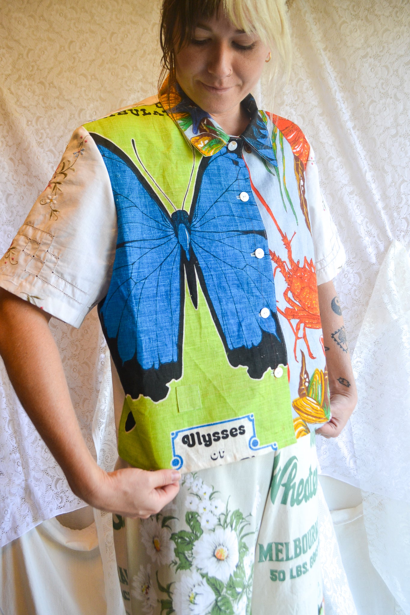 Button Up Shirt | Butterfly Crab | XLarge