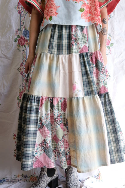 Tiered Patch Work Skirt | Circus | XL