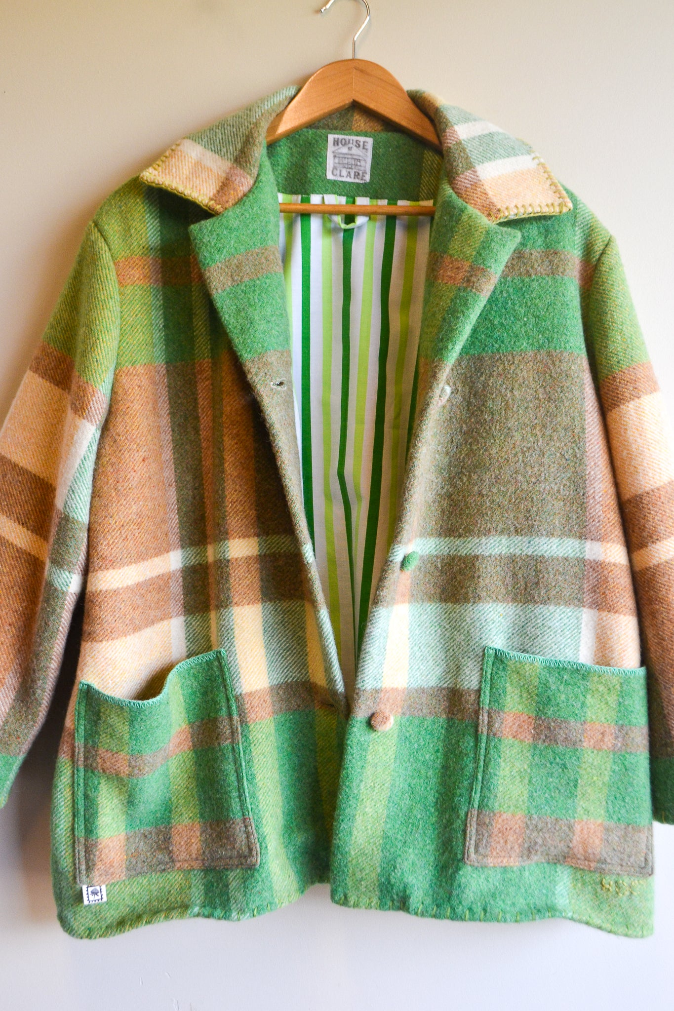Coat | Green | Wool | Large