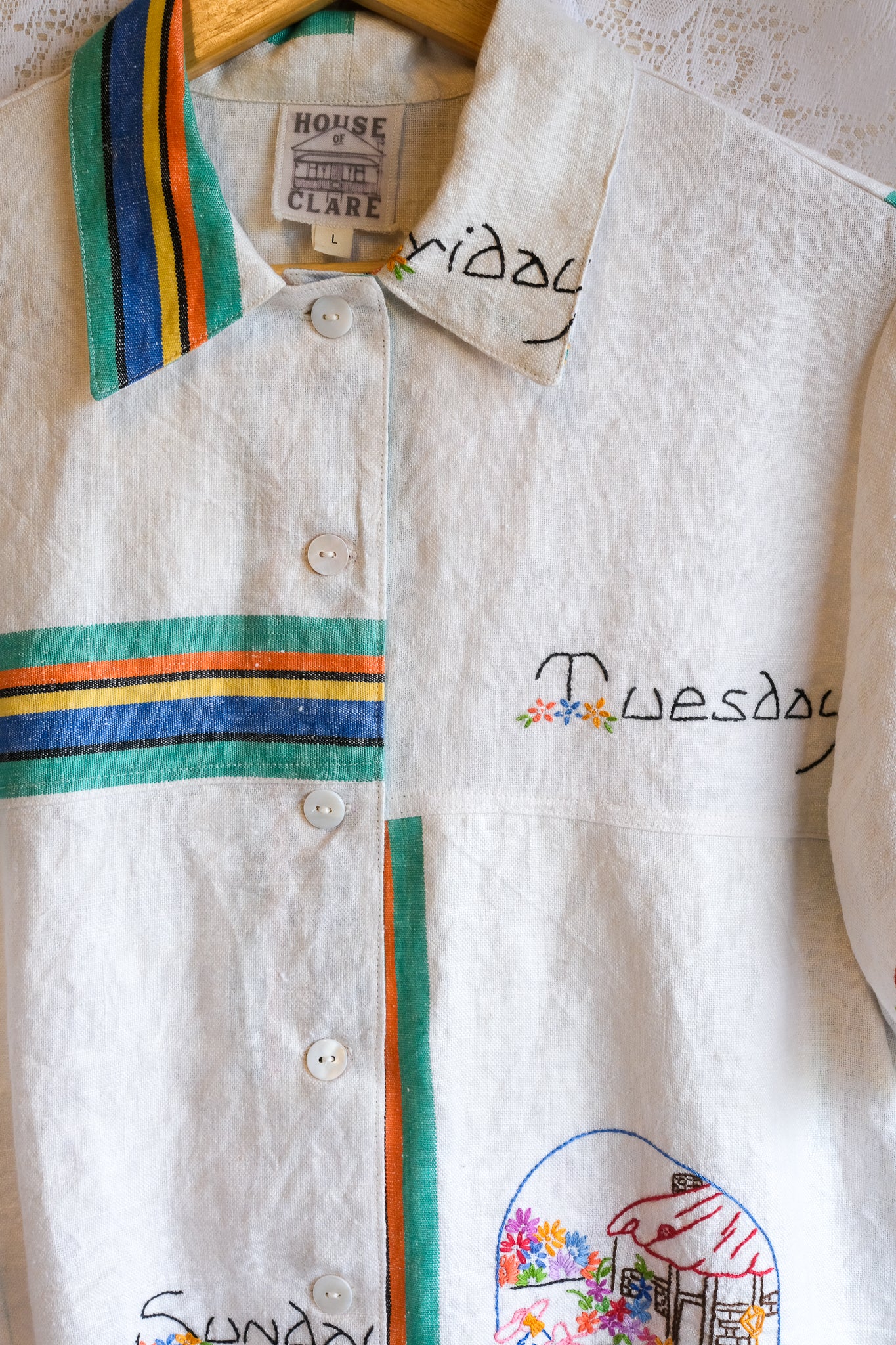 Button Up Shirt | Days of The Week | Large