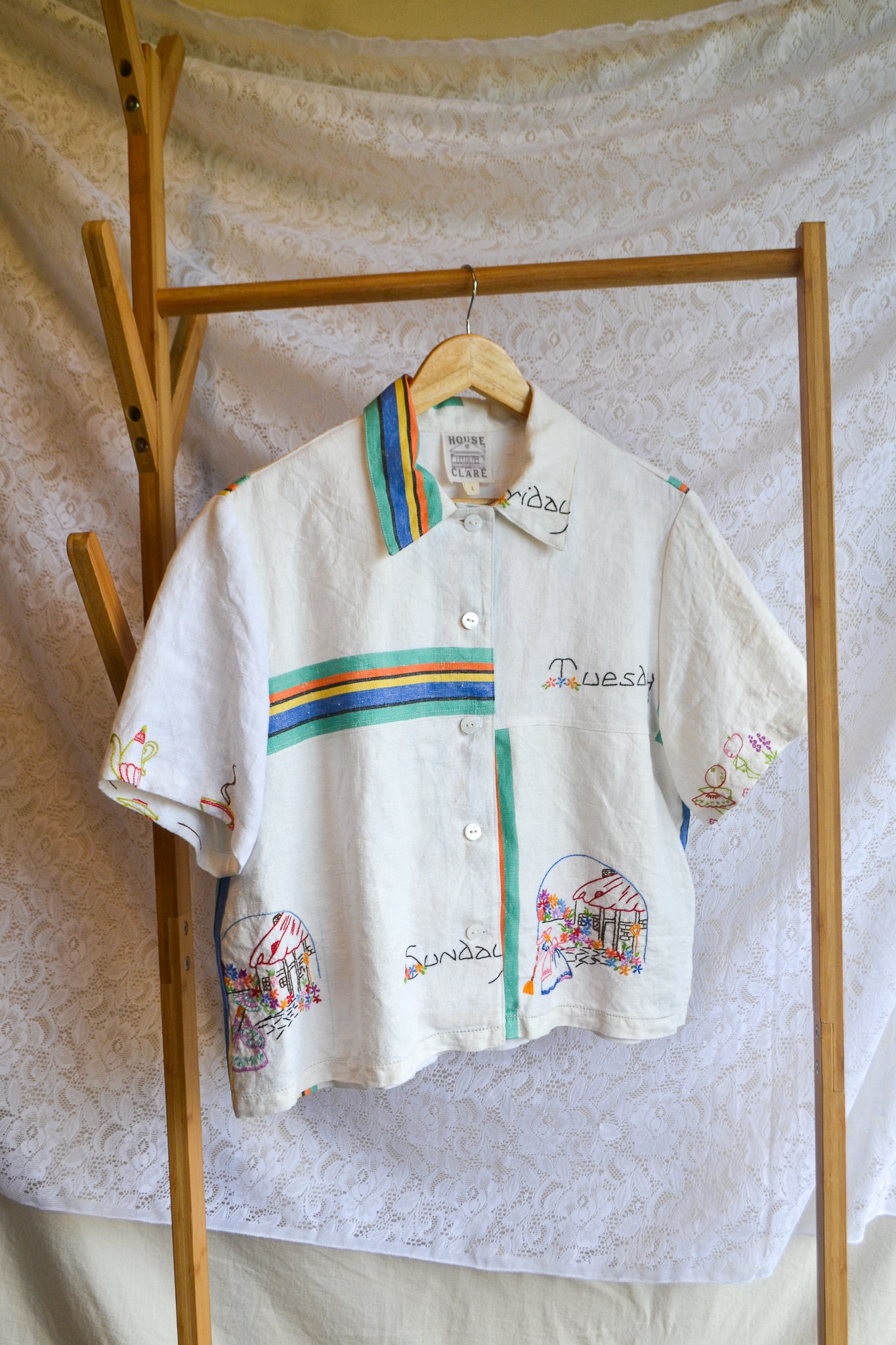 Button Up Shirt | Days of The Week | Large