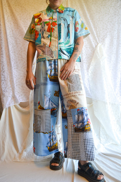Button Up Shirt | Dolphins | Large