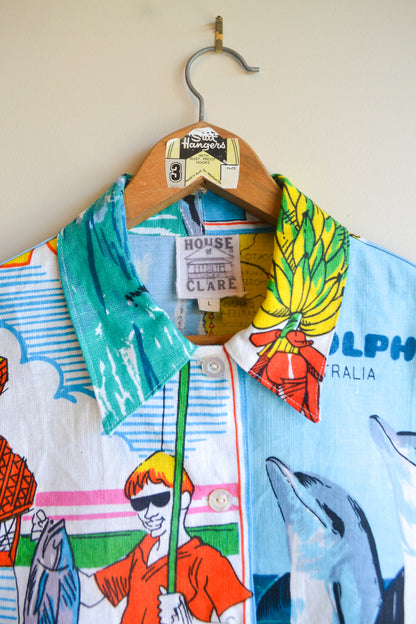 Button Up Shirt | Dolphins | Large