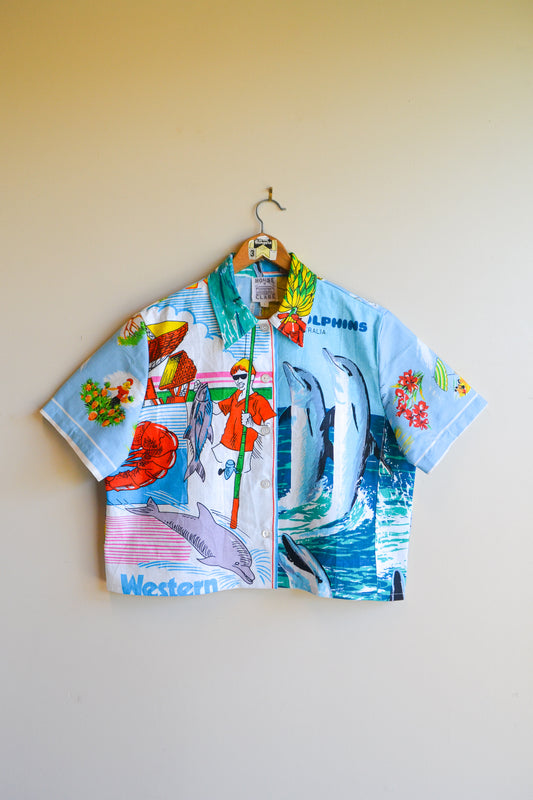 Button Up Shirt | Dolphins | Large