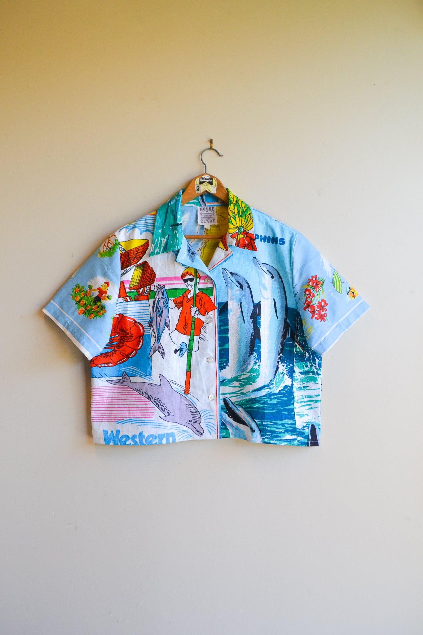 Button Up Shirt | Dolphins | Large