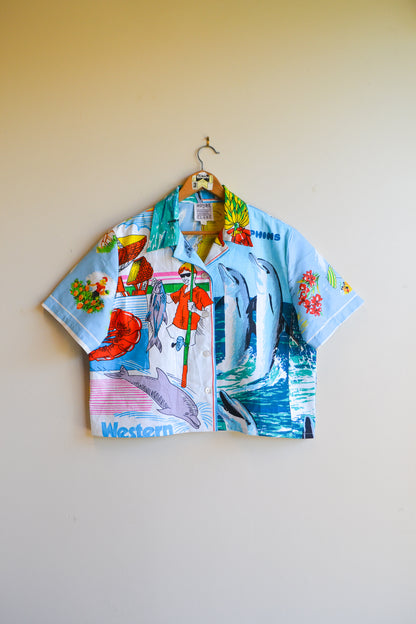 Button Up Shirt | Dolphins | Large