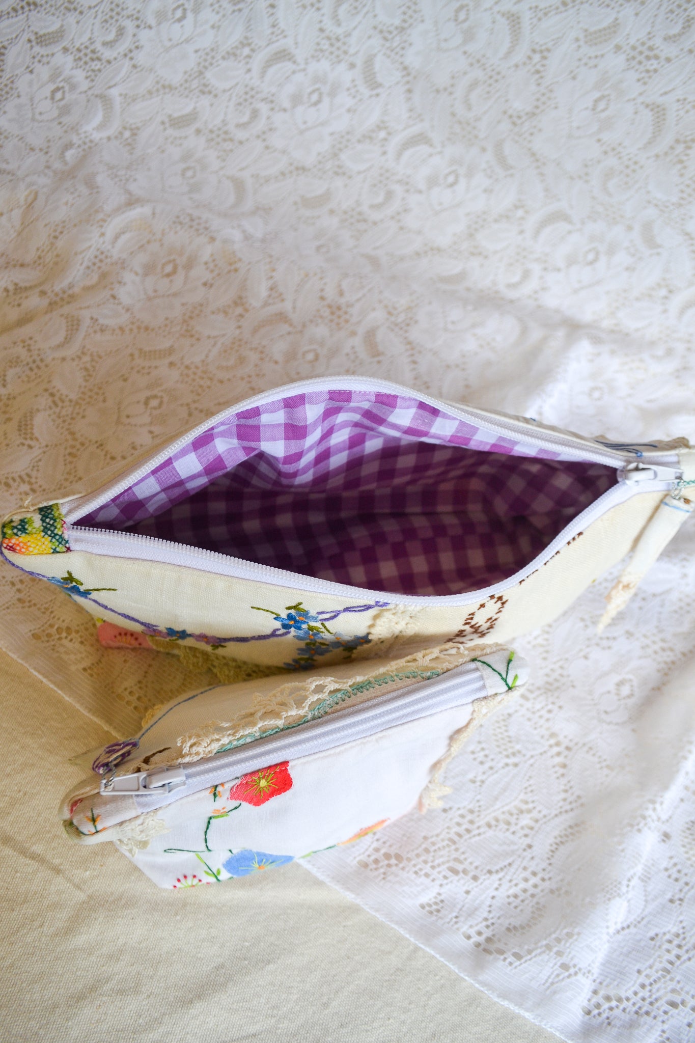 Doily Purse Set | Dove