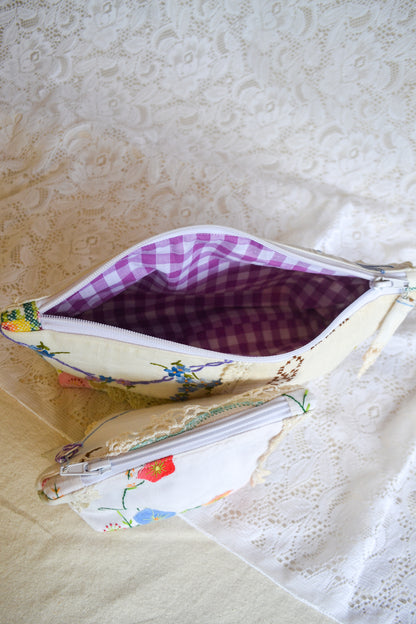 Doily Purse Set | Dove