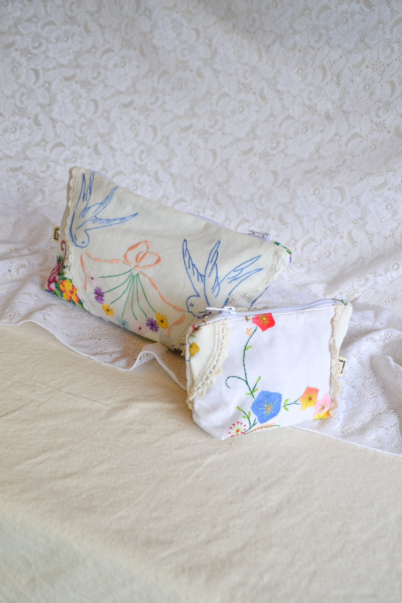 Doily Purse Set | Dove