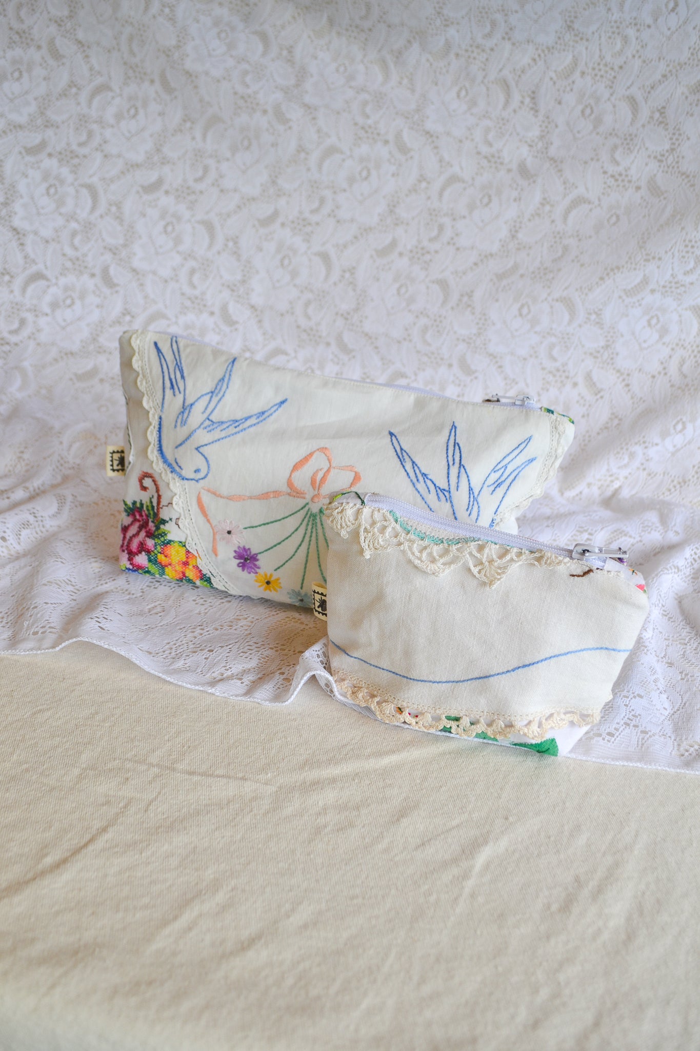 Doily Purse Set | Dove