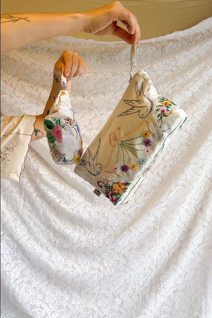 Doily Purse Set | Dove