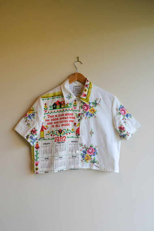 Embroidery Home | Button Up Shirt | Medium
