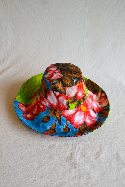 Wide Brim Hat | Flowery | Large