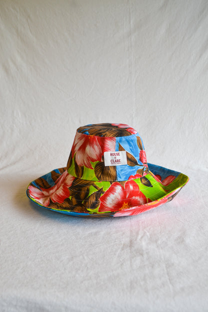 Wide Brim Hat | Flowery | Large