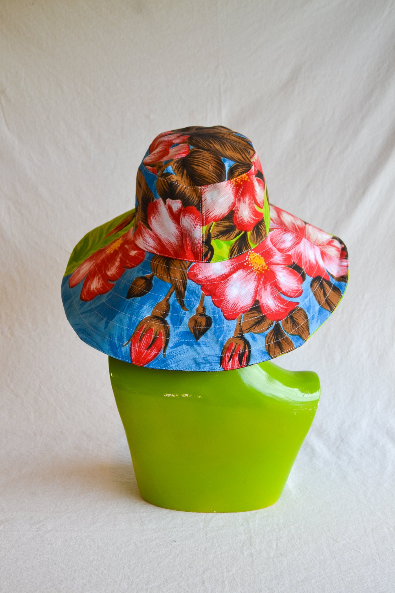 Wide Brim Hat | Flowery | Large