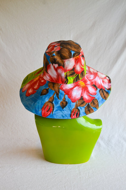 Wide Brim Hat | Flowery | Large