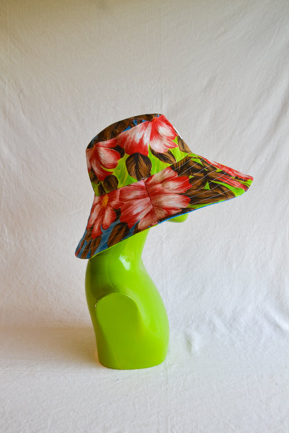 Wide Brim Hat | Flowery | Large