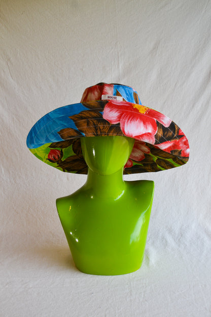 Wide Brim Hat | Flowery | Large