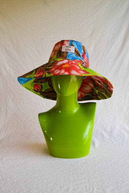 Wide Brim Hat | Flowery | Large