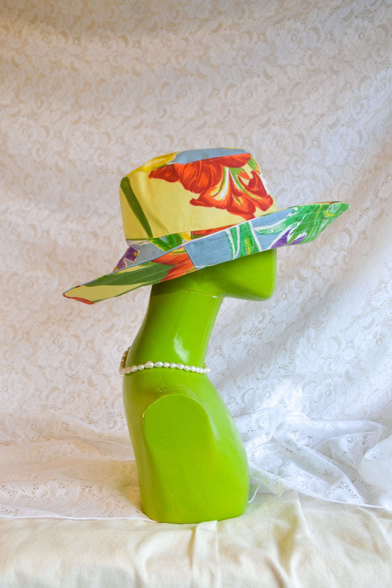 Wide Brim Hat | Garden Flower | XLarge